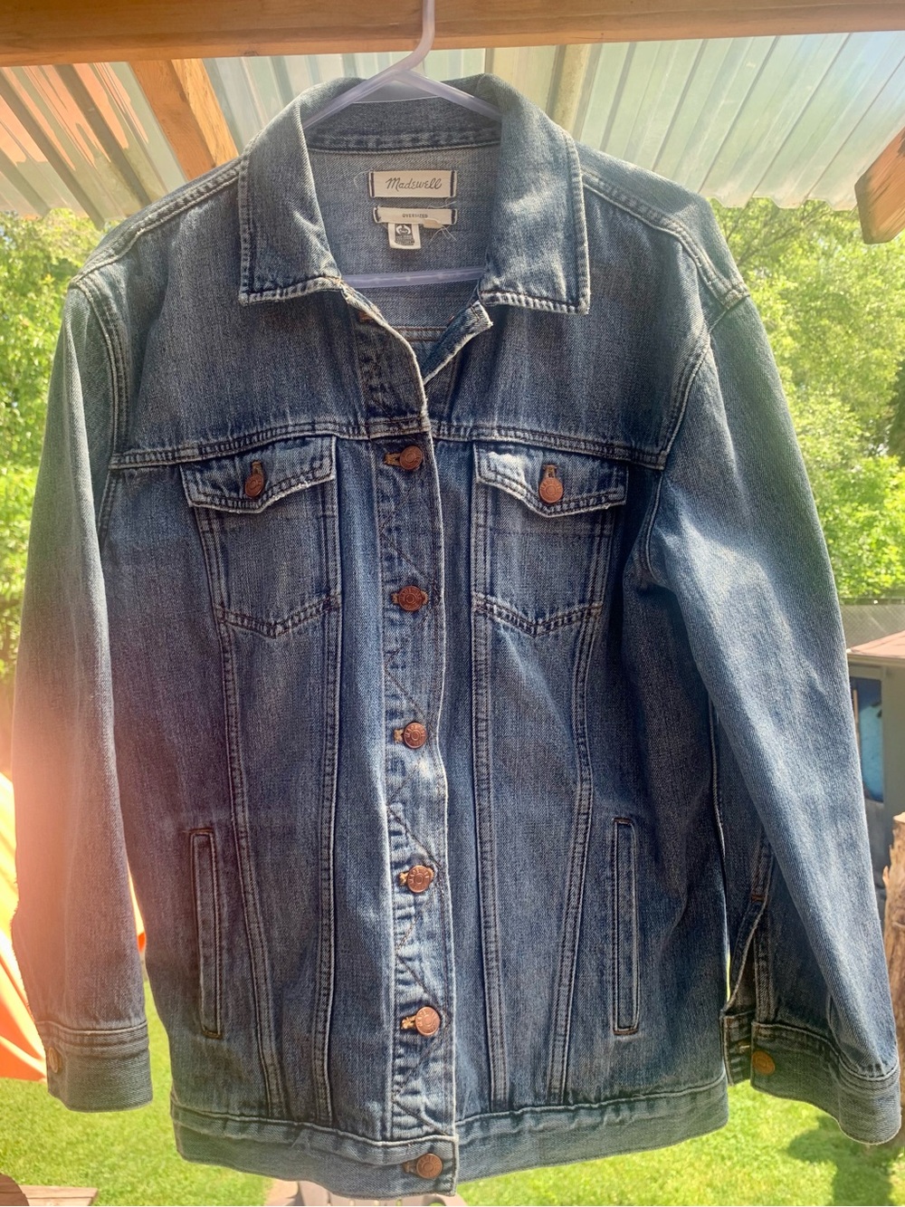 Madewell Oversized Denim Jacket in SZ Medium